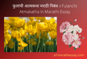 फुलांची आत्मकथा मराठी निबंध । Fulanchi Atmakatha in Marathi Essay